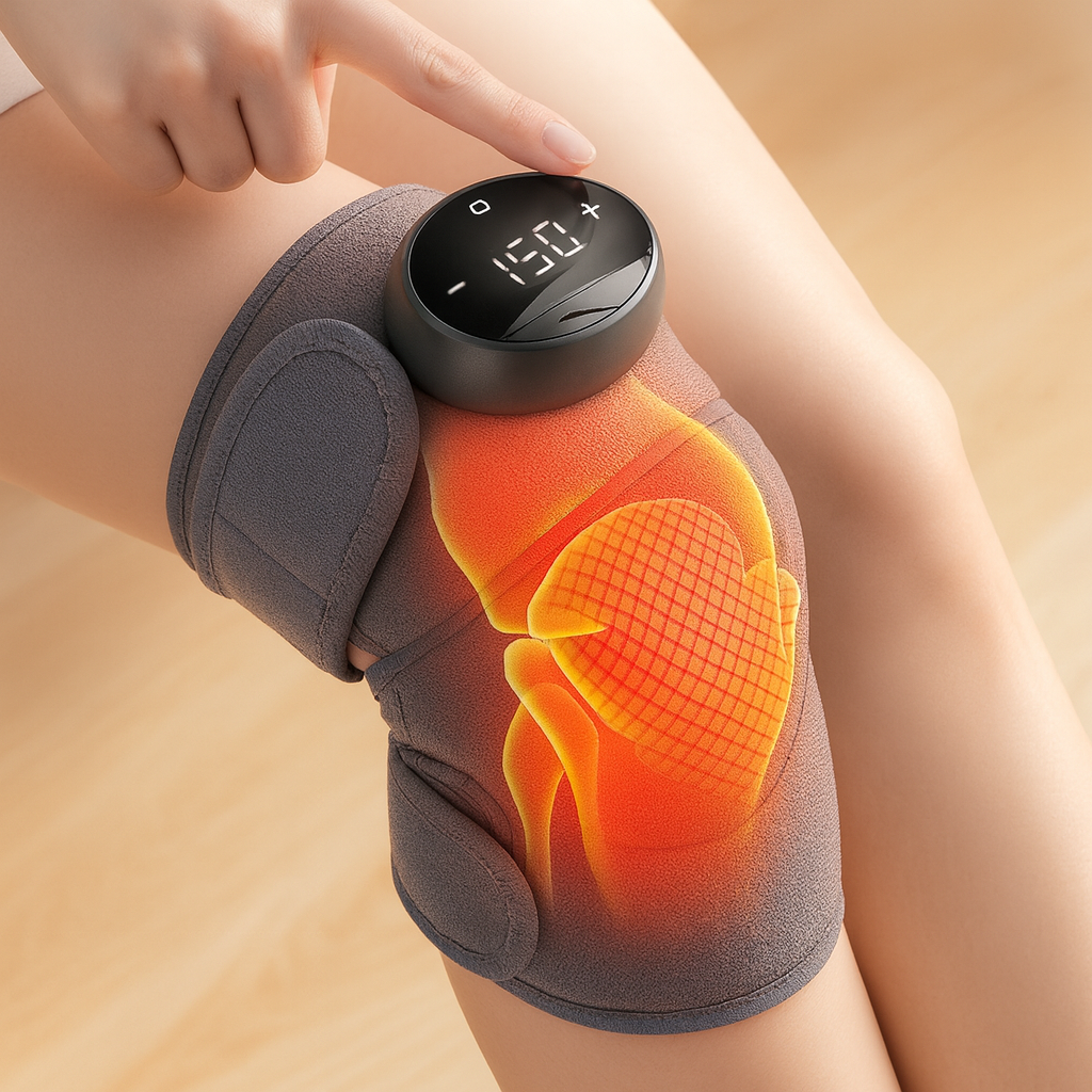 Smärtlindrande Knäband med Värme & Massage